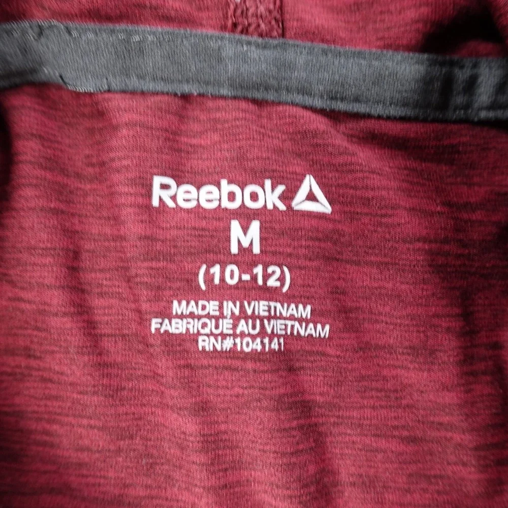 Reebok‎ Hoodie Boys M Red Heather Lightweight Pullover Sweatshirt Youth Kids